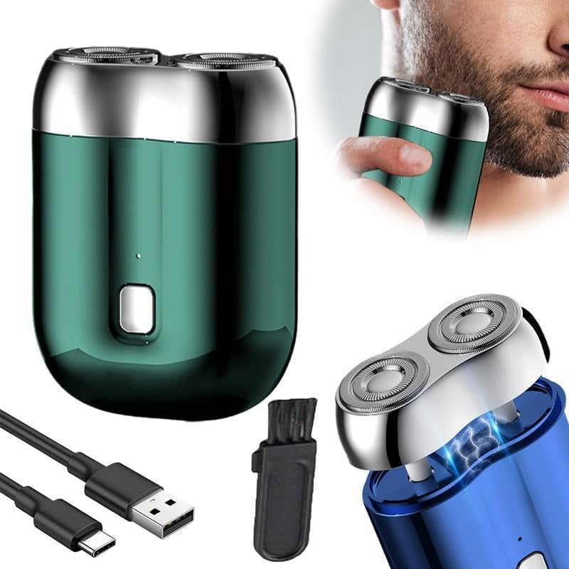 Mini Shaver for Men, Washable Double Head – ماكينة حلاقة صغيرة للرجال برأس مزدوج قابل للغسل