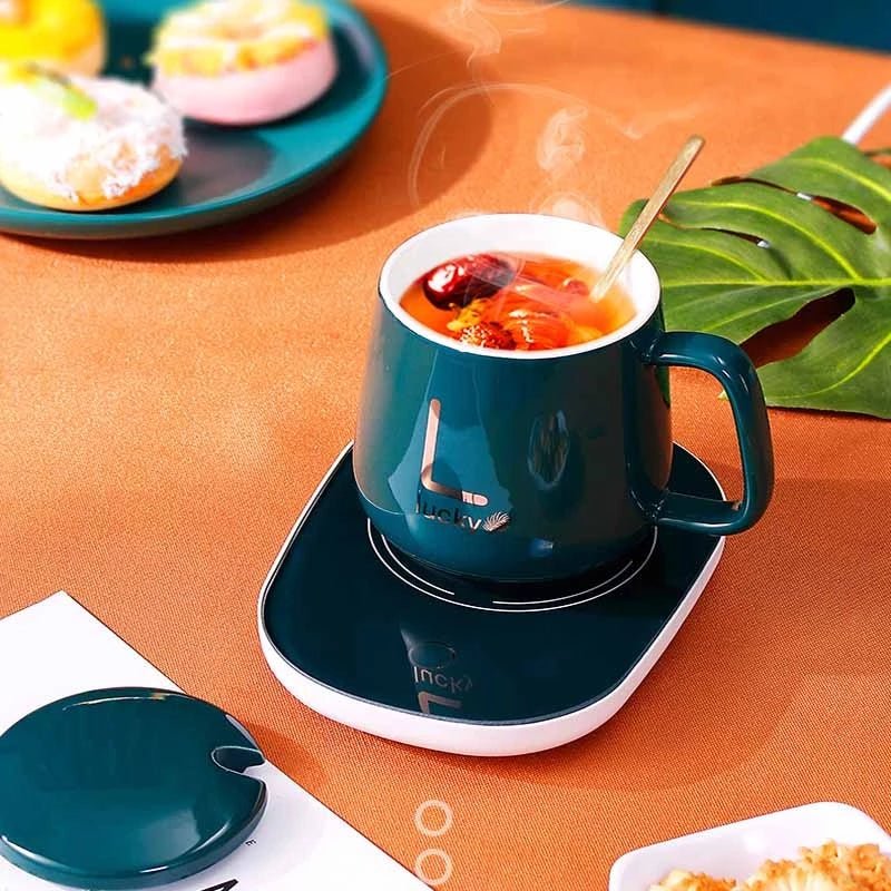 Electric Coffee Mug Warmer Set – طقم شاحن/مدفئ كوب قهوة كهربائي