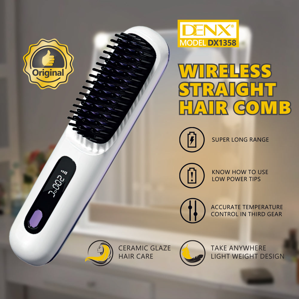 Wireless Straight Hair Comb مشط تمليس الشعر اللاسلكي