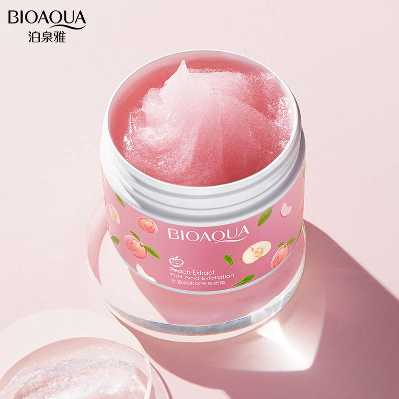 Bioaqua Peach Fruit Acid Exfoliating Gel جل تقشير بخلاصة الخوخ وحمض الفاكهة من Bioaqua