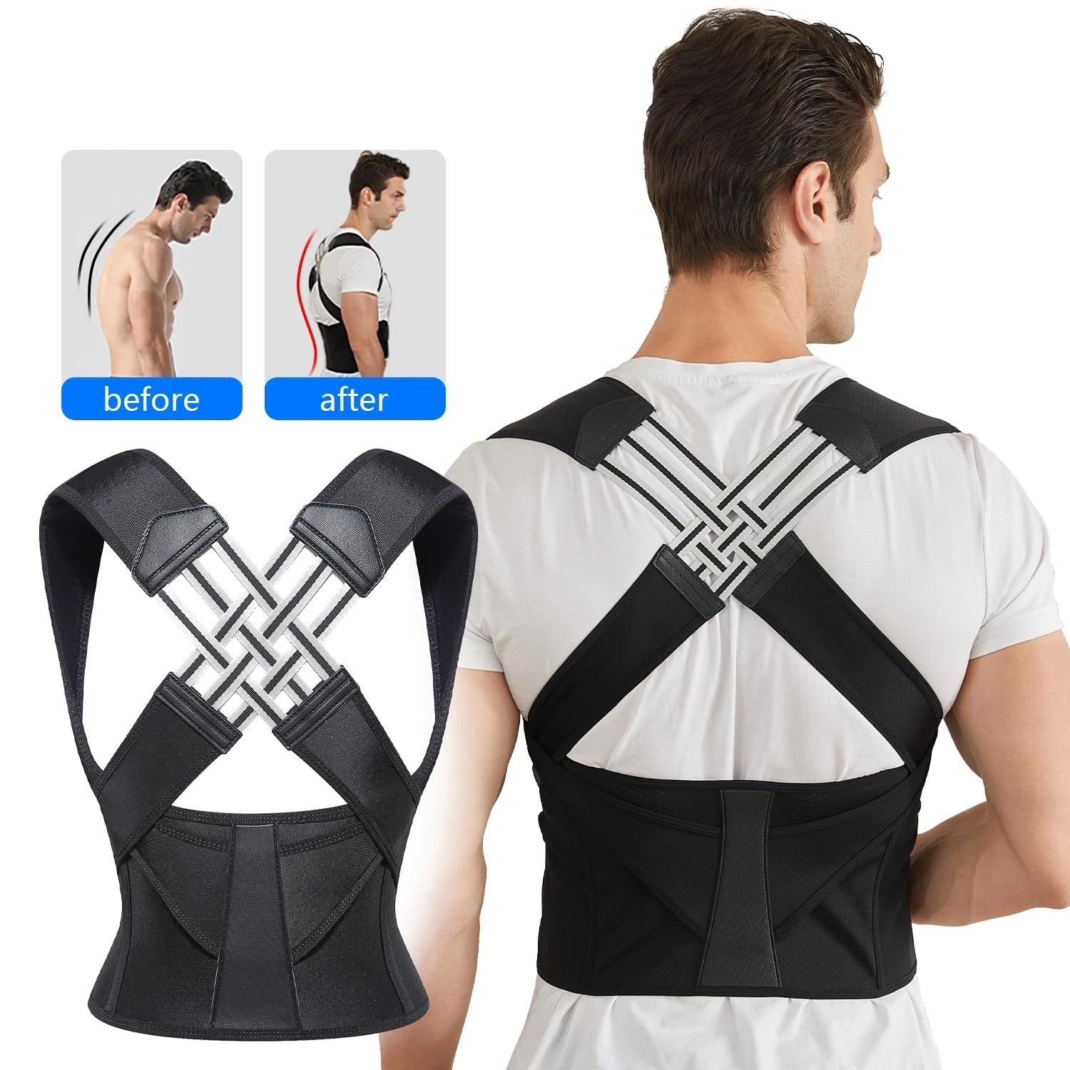 Adjustable Back Posture Belt حزام تقويم الظهر القابل للتعديل