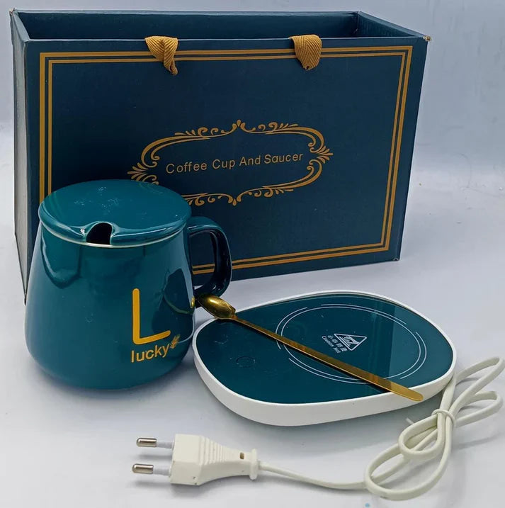 Electric Coffee Mug Warmer Set – طقم شاحن/مدفئ كوب قهوة كهربائي