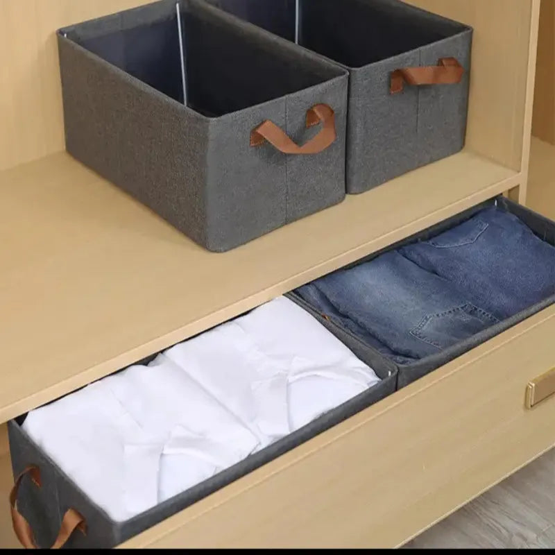 Long Cotton Linen Storage Box صندوق تخزين طويل من القطن والكتان