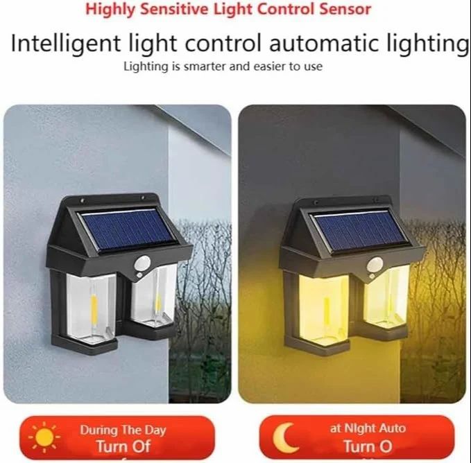 Dual Solar LED Motion Sensor Light – مصباح مزدوج يعمل بالطاقة الشمسية ومستشعر حركة
