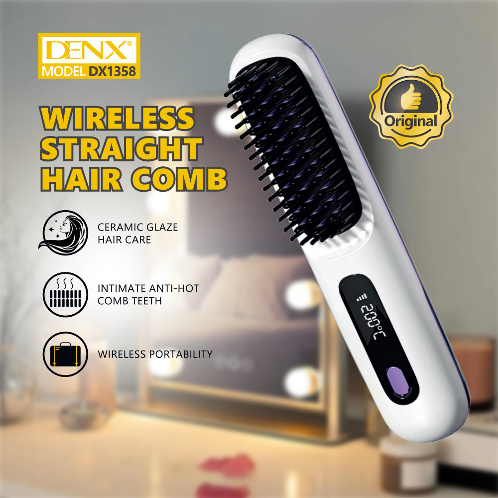 Wireless Straight Hair Comb مشط تمليس الشعر اللاسلكي