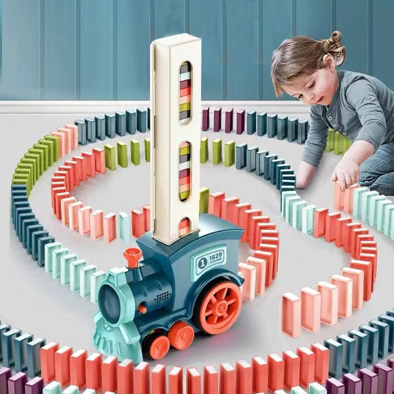 Domino Train Toy Set لعبة قطار الدومينو