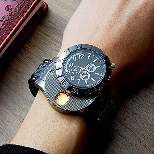 Men’s Military USB Lighter Watch ساعة يد عسكرية مع ولاعة USB
