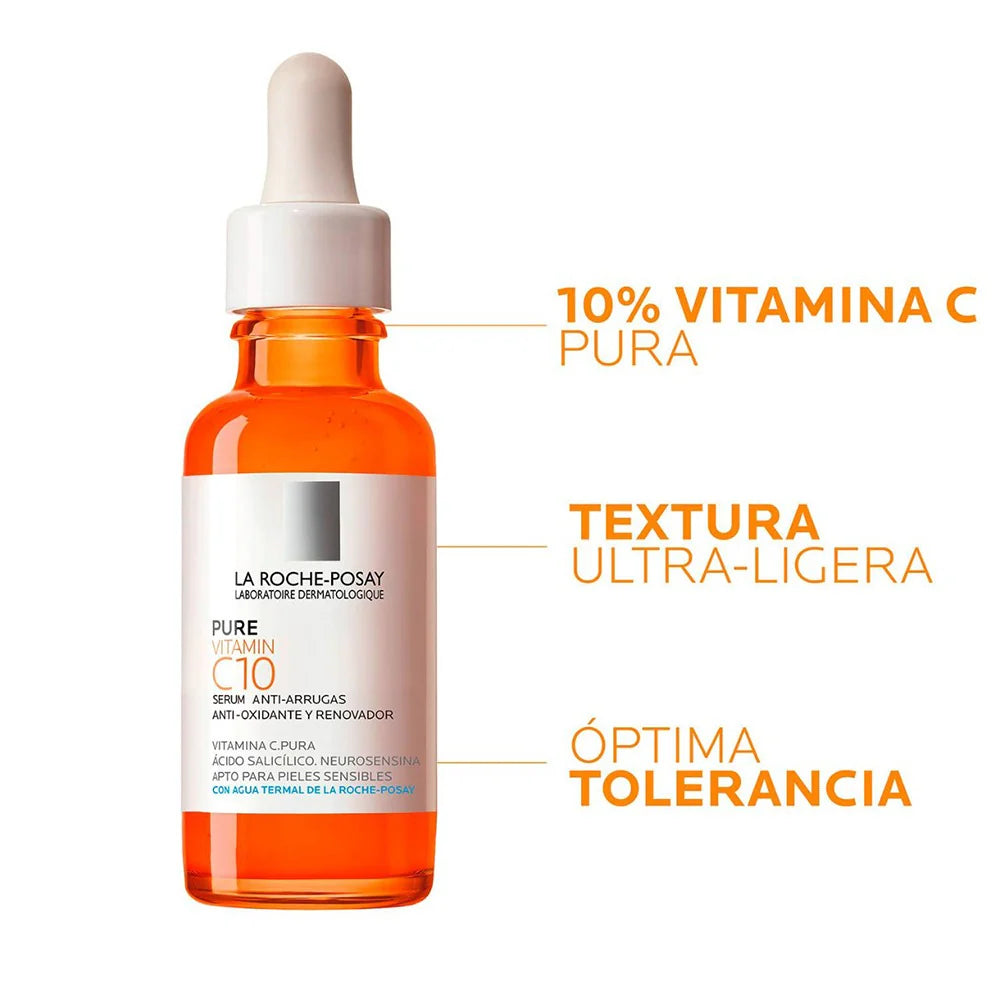 LA ROCHE-POSAY Pure Vitamin C10 Serum – 30 ml لاروش بوزيه – سيروم فيتامين C10 النقي – 30 مل