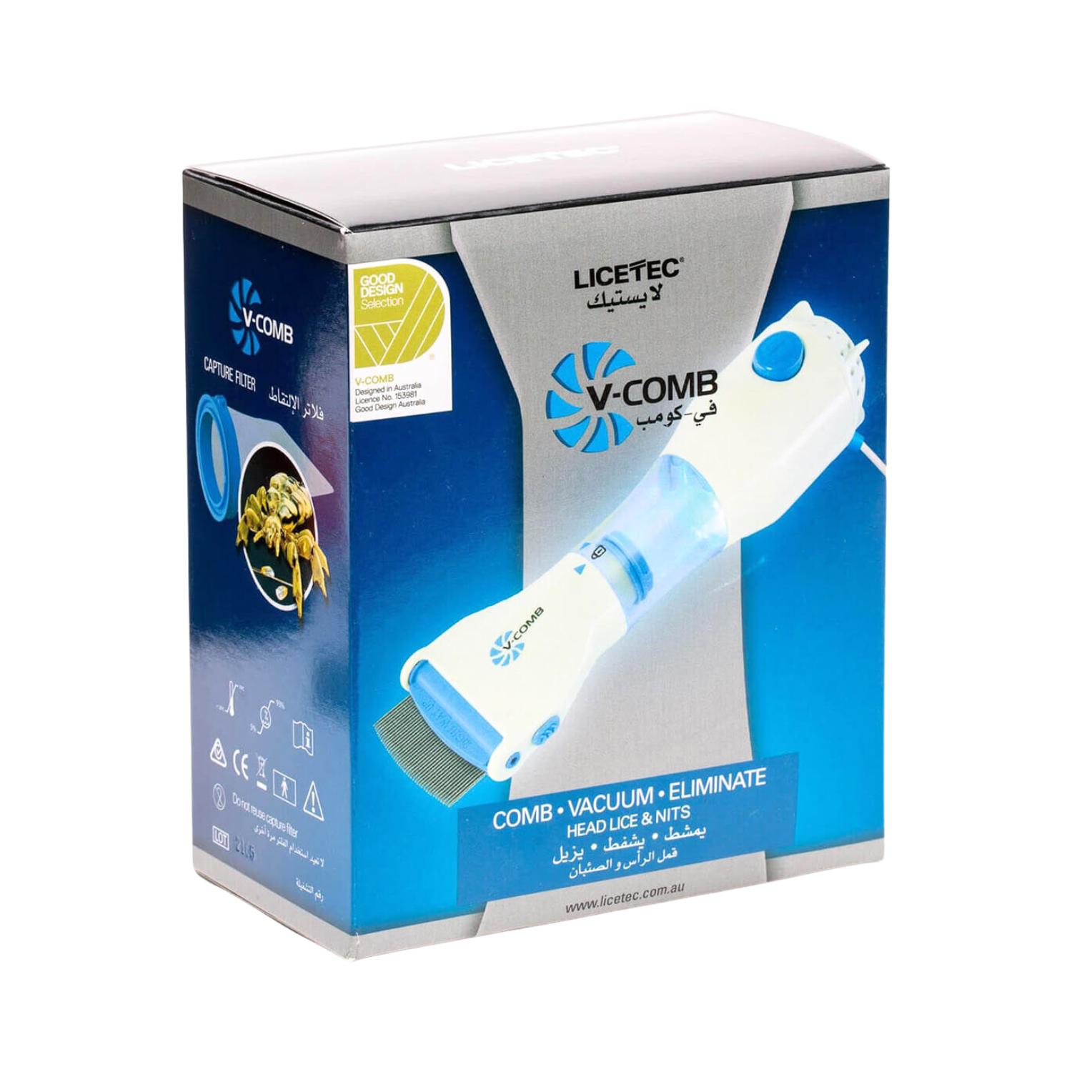 Licetec V-Comb Anti Lice And Nits Device جهاز ليسيتك V-Comb لمكافحة القمل والصيبان