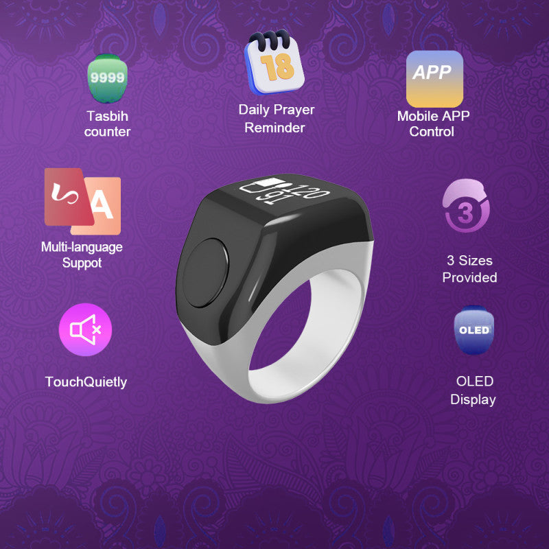 Smart Tasbeeh Ring – خاتم التسبيح الذكي