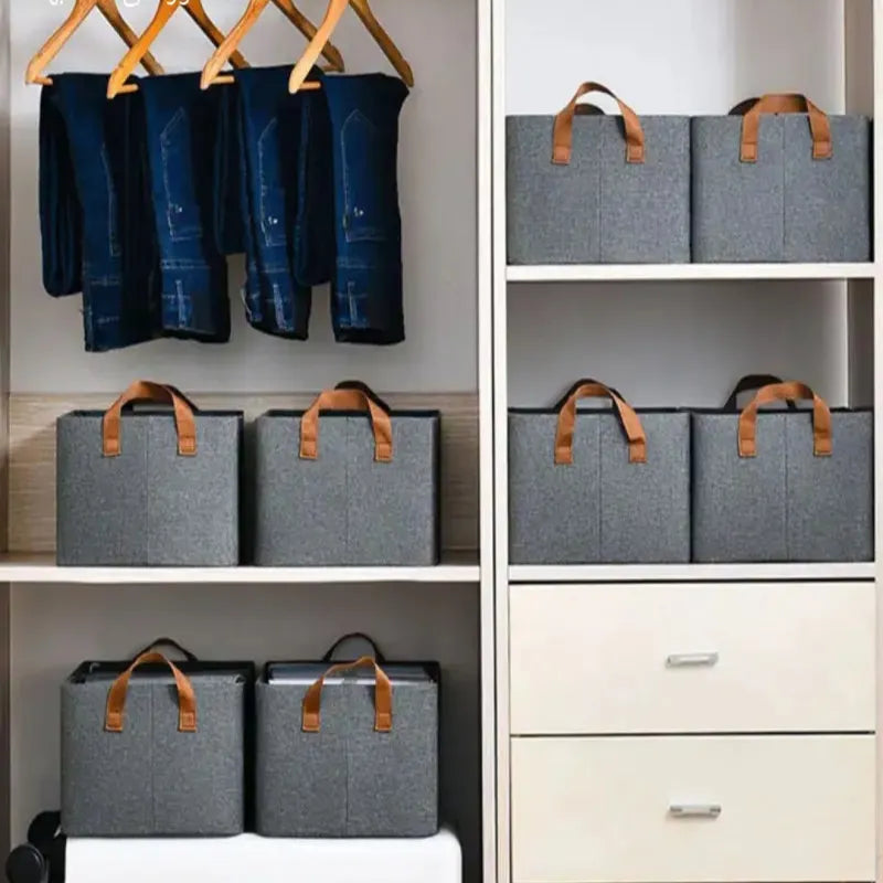 Long Cotton Linen Storage Box صندوق تخزين طويل من القطن والكتان