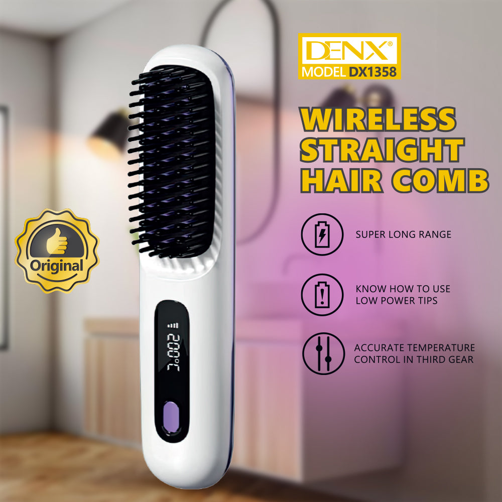 Wireless Straight Hair Comb مشط تمليس الشعر اللاسلكي