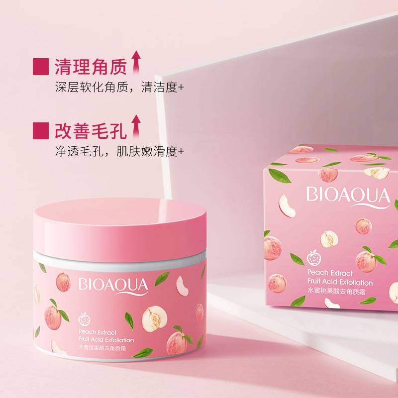 Bioaqua Peach Fruit Acid Exfoliating Gel جل تقشير بخلاصة الخوخ وحمض الفاكهة من Bioaqua