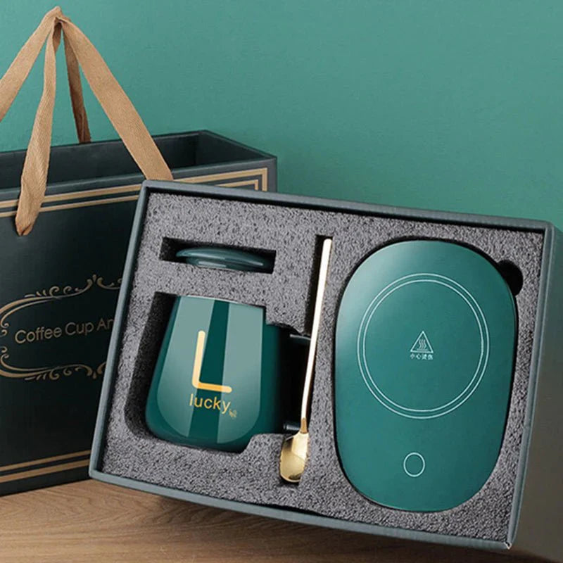 Electric Coffee Mug Warmer Set – طقم شاحن/مدفئ كوب قهوة كهربائي
