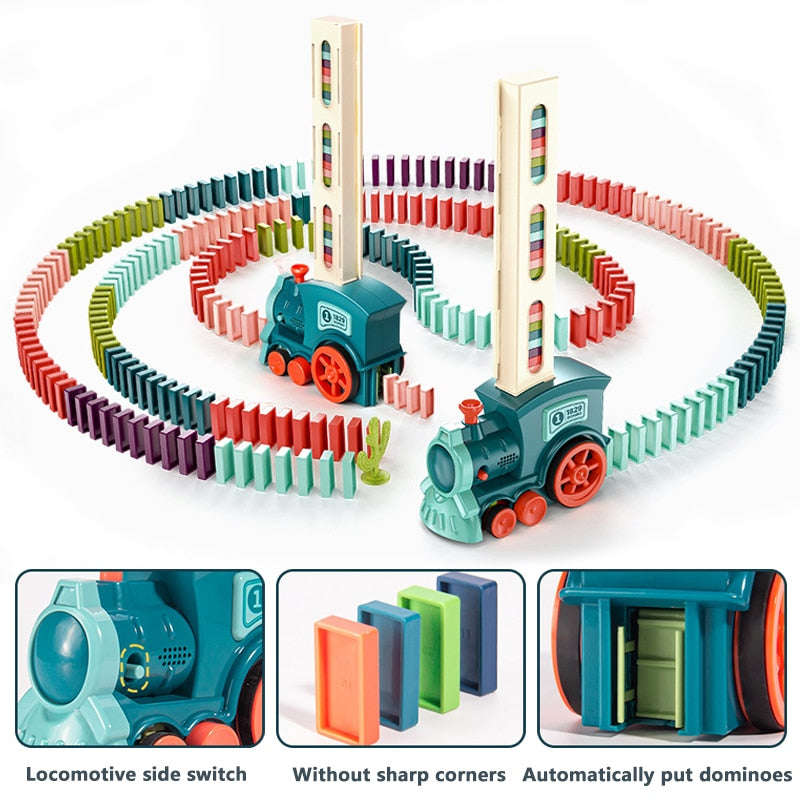 Domino Train Toy Set لعبة قطار الدومينو
