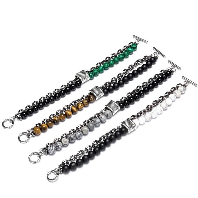 Beaded Chain Bracelet for Men & Women سوار سلسلة بالخرز للرجال والنساء