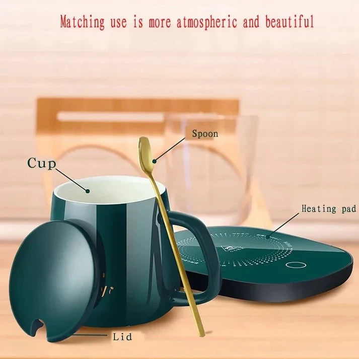 Electric Coffee Mug Warmer Set – طقم شاحن/مدفئ كوب قهوة كهربائي