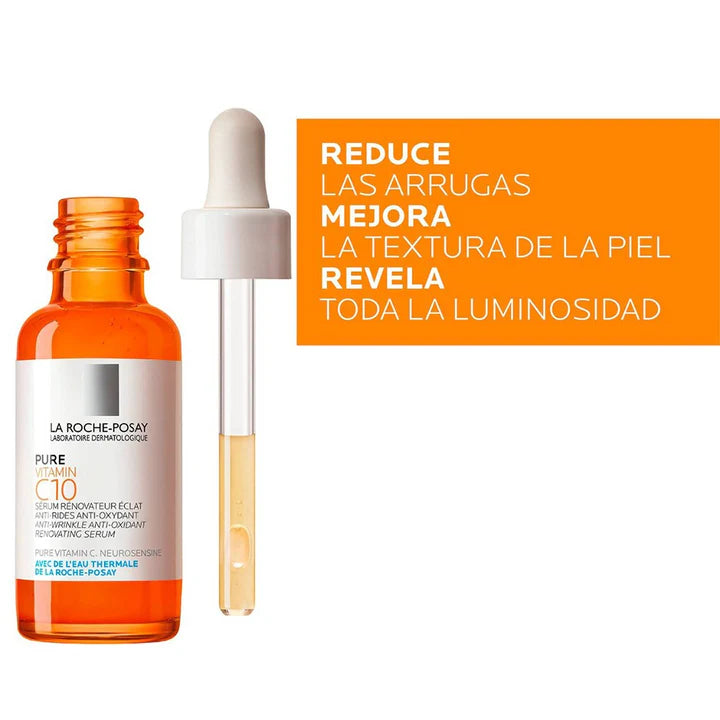 LA ROCHE-POSAY Pure Vitamin C10 Serum – 30 ml لاروش بوزيه – سيروم فيتامين C10 النقي – 30 مل