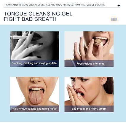 Tongue Cleaner Gel Set with Oral Hygiene مجموعة جل منظف اللسان مع العناية بالفم