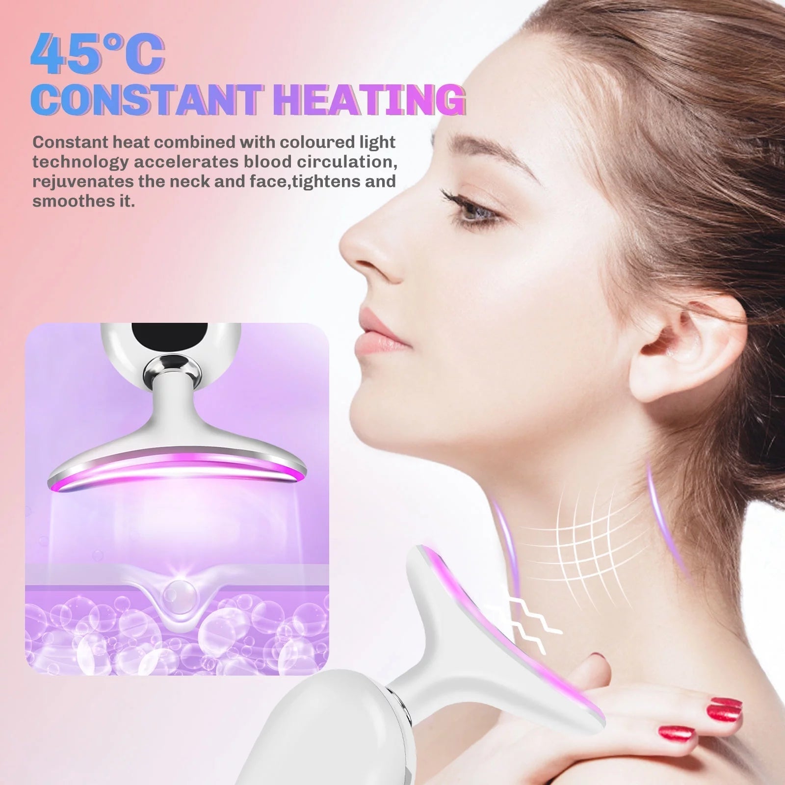 LED Neck Face Beauty Device Facial Massager – جهاز تدليك الوجه والرقبة بتقنية LED