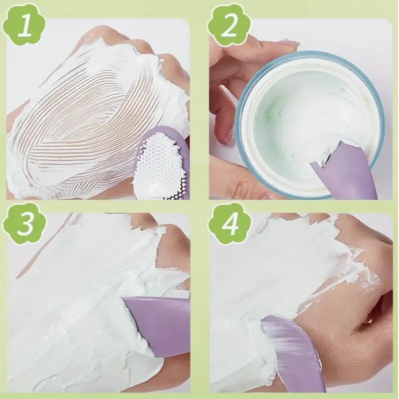 Double‑Head Silicone Face Mask & Cleansing Brush فرشاة سيليكون مزدوجة الرأس للعناية بالوجه